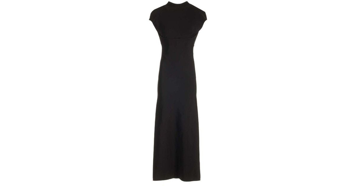 ALAÏA Off-White Sculpted Godet Dress