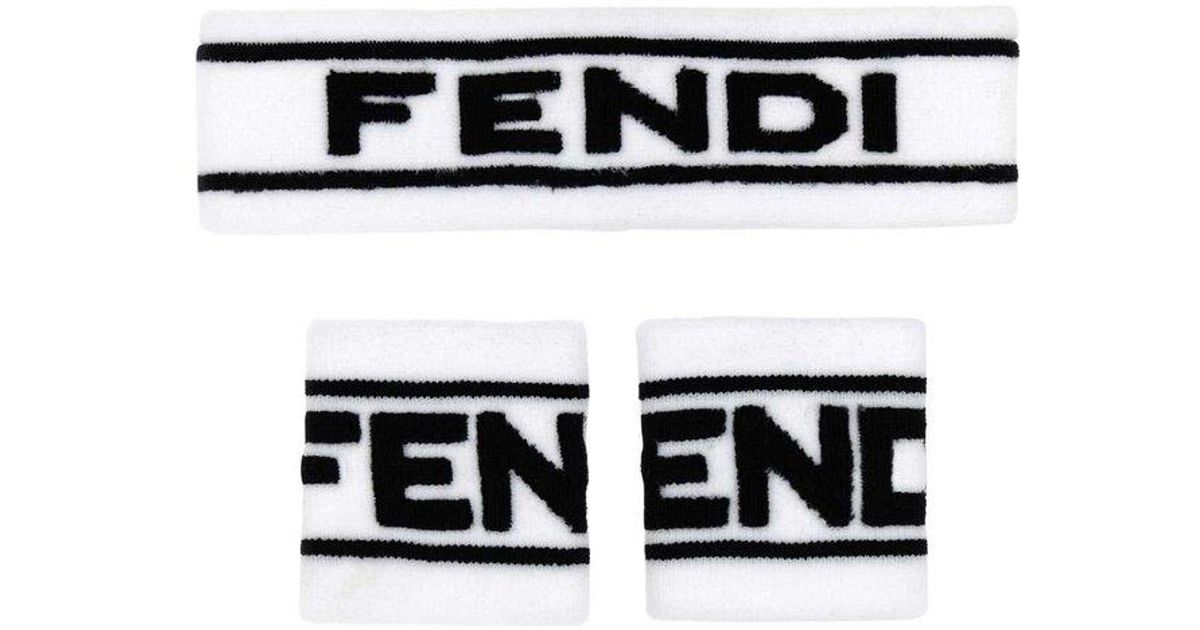 Fendi Headband And Wristband Set in Black for Men Lyst