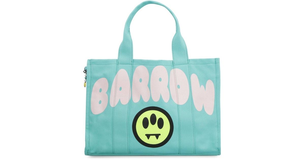 Barrow Logo Printed Keyring Attached Tote Bag in Blue for Men | Lyst