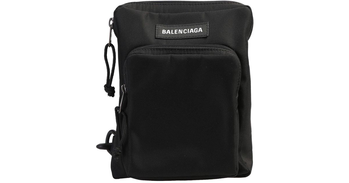 Balenciaga Explorer Crossbody Messenger Bag in Black for Men | Lyst