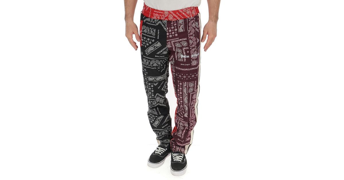 Palm Angels Bandana Contrast Logo Print Track Pants for Men | Lyst