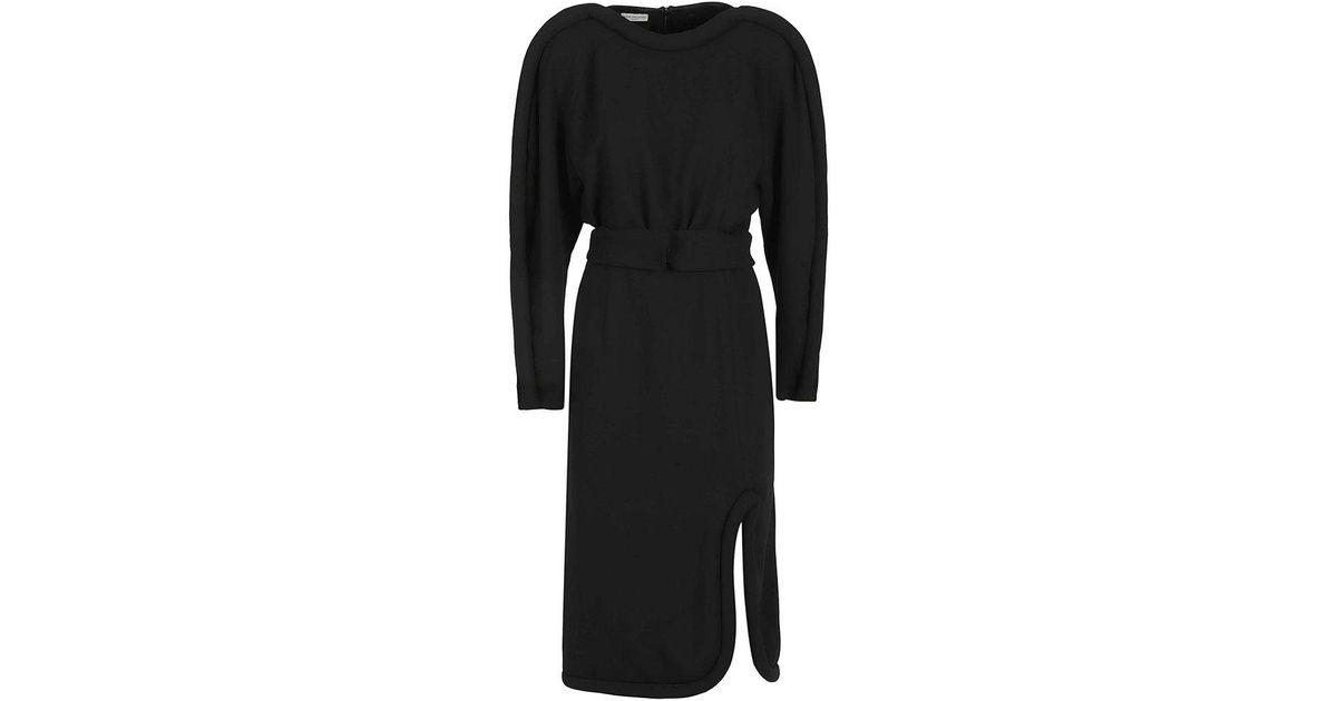 Dries Van Noten Doyal Pleated Long-sleeved Dress in Black | Lyst
