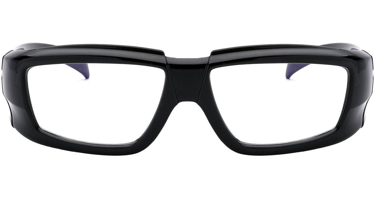 Rick Owens Roo Rick Rectangular Glasses in Black Lyst