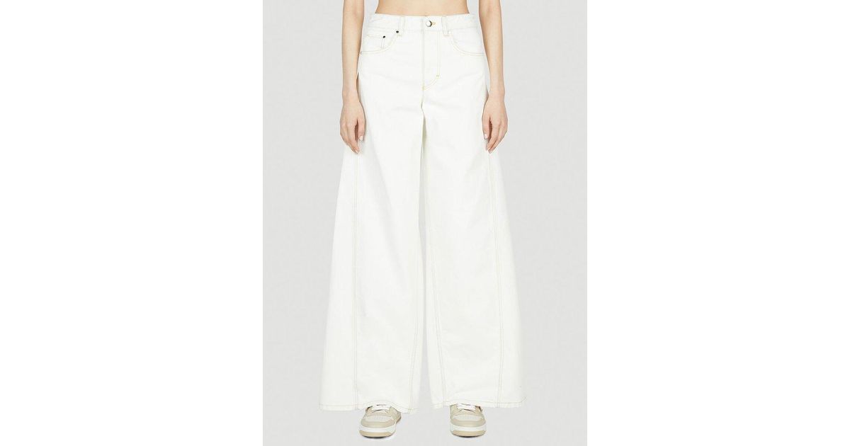 Moncler Genius Moncler X Alicia Keys Bleached Denim Jeans in White ...