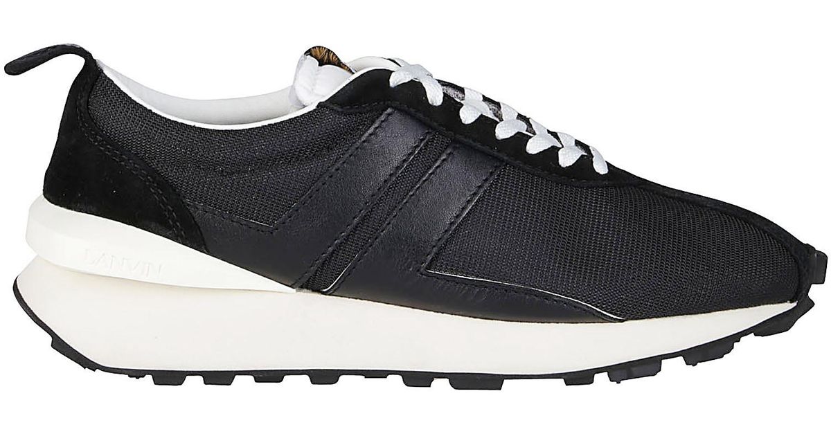 lanvin mesh bumper sneakers