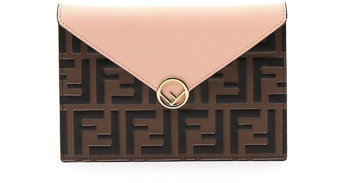 Fendi Leather Ff Envelope Clutch Bag in 