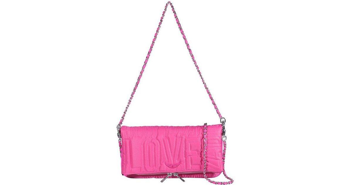 Zadig & Voltaire Pochette Rock Clutch Bag in Pink | Lyst