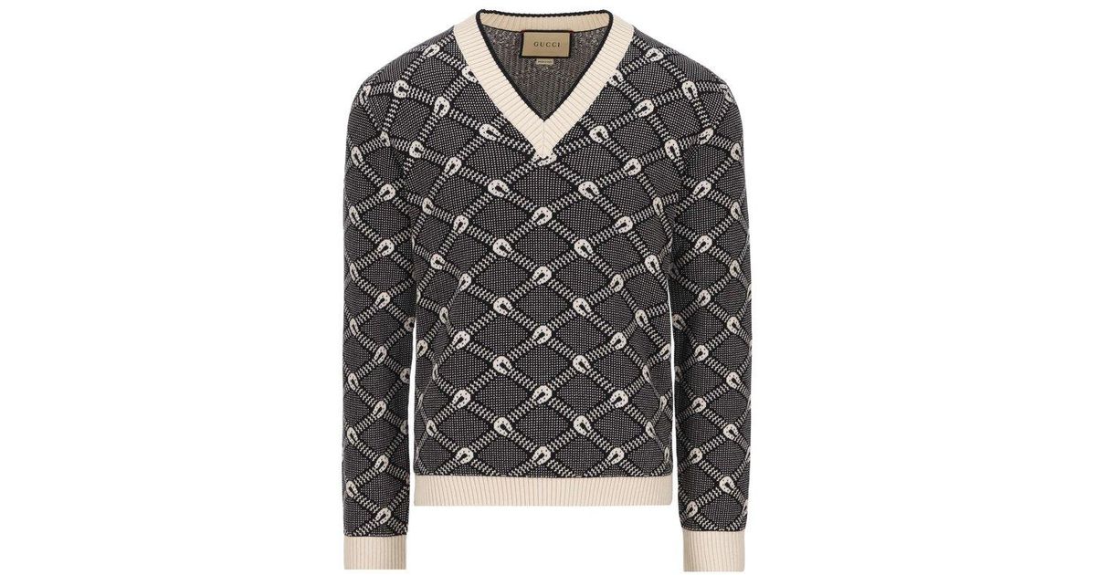 Gucci Black Jacquard Sweater