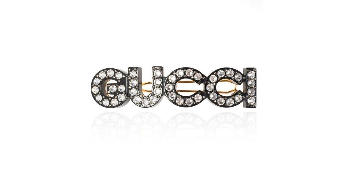 Gucci Hair Clip With Logo in Black Lyst UK