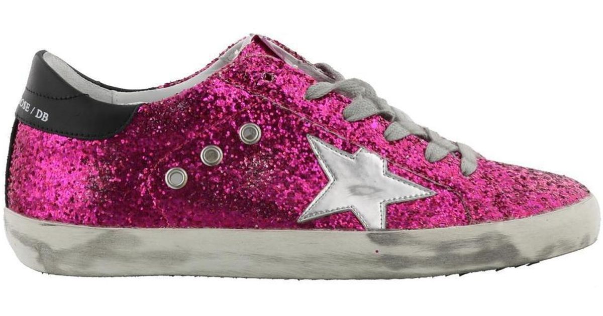 pink glitter superstar sneakers