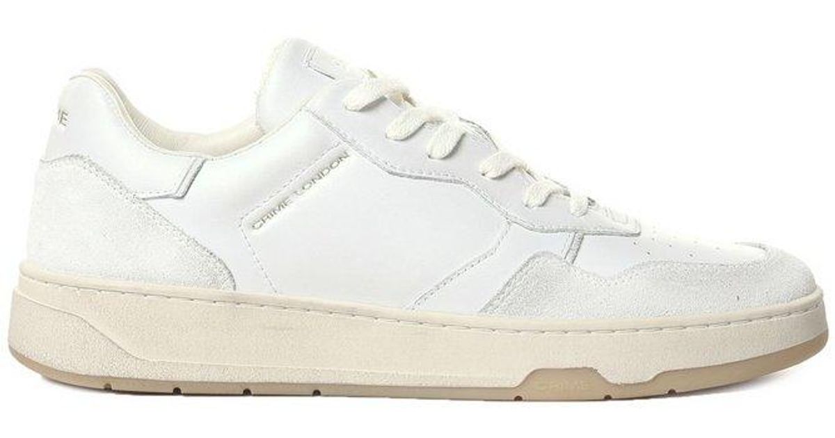 Crime London Timeless Lace-up Sneakers in White for Men | Lyst
