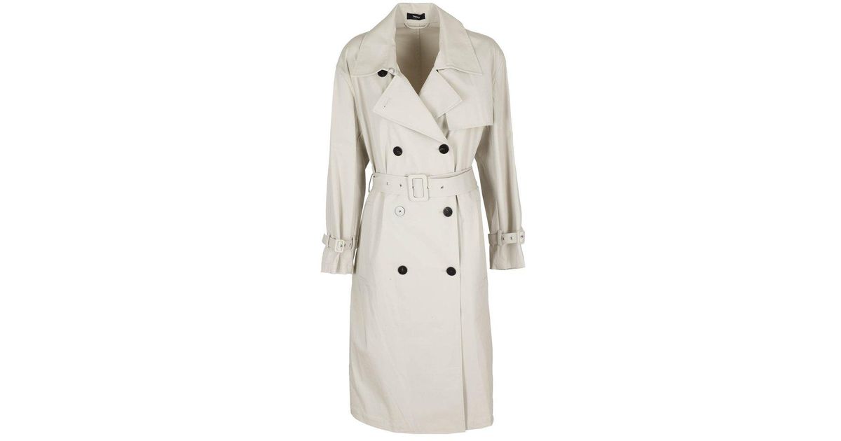 Theory Trench Sleek in Natural | Lyst