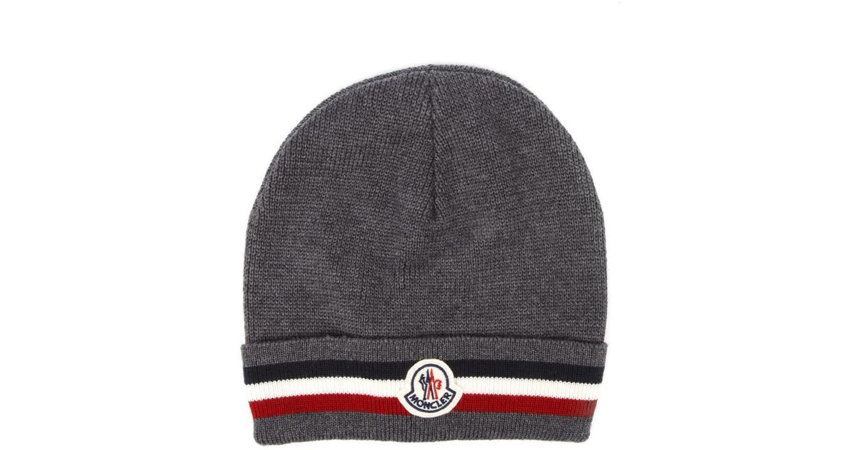 moncler grey beanie