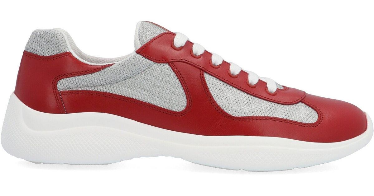 prada men's america's cup leather sneaker