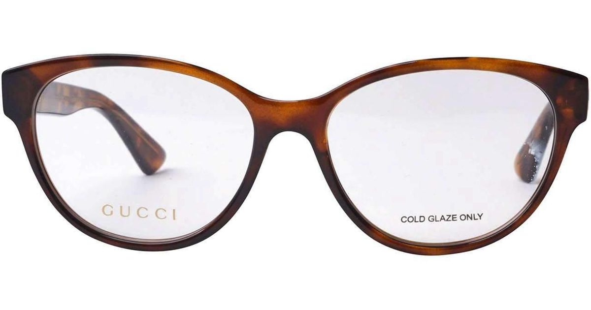 Gucci Cat Eye Frame Glasses in Brown Lyst