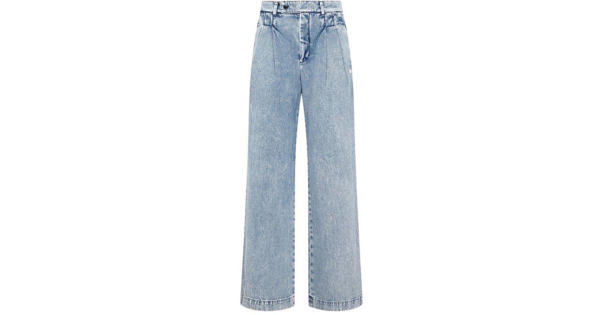 Amiri Double Pleated Baggy Jeans in Blue for Men | Lyst
