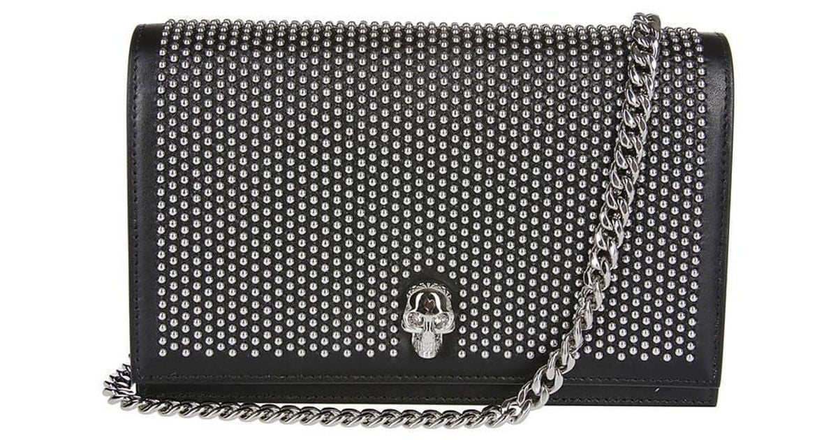 Alexander Mcqueen Black Studded Skull Crossbody Bag Alexander Mcqueen Black Studded Skull Crossbody Bag