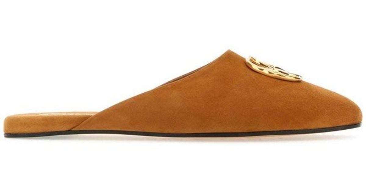 Bally Logo Plaque Slippers in Brown for Men | Lyst