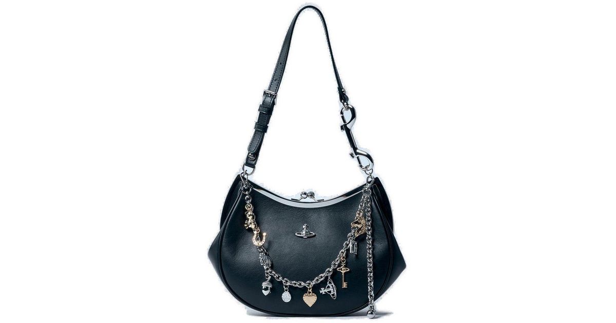 Vivienne Westwood Charm Frame Purse Bag in Blue | Lyst
