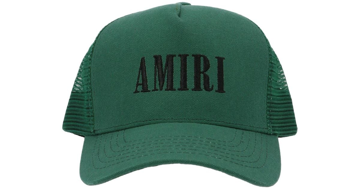 Amiri Cotton Logo Mesh Cap in Green for Men | Lyst