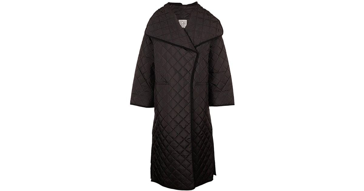 Coat Sale TotÃªme Annecy Quilted Coat Toteme Black Scarf Coat