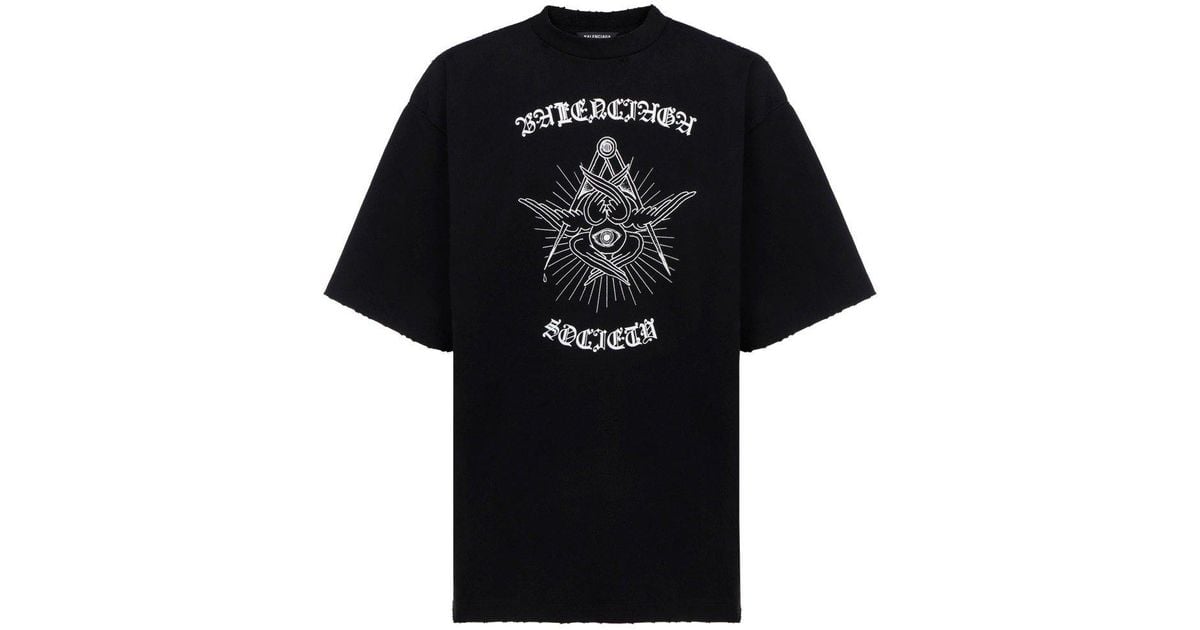 Balenciaga Free Your Mind T-shirt in Black for Men | Lyst UK