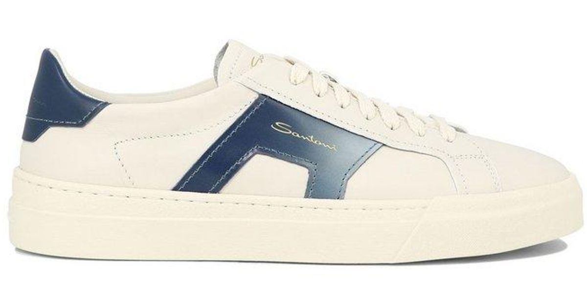 スニーカー Santoni \"Double Buckle\" sneakers White Santoni Double Buckle Leather Sneakers | White | FARFETCH