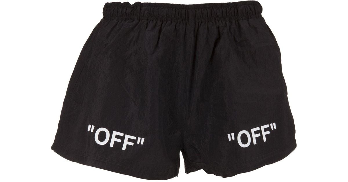 off white running shorts
