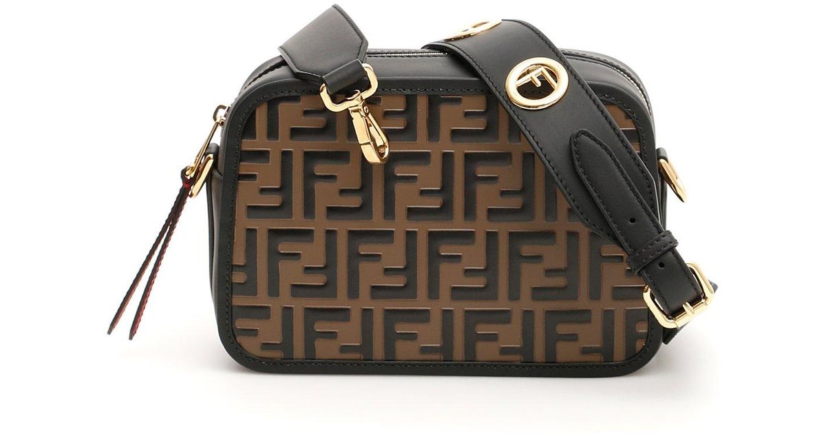 Fendi Leather Embossed Camera Case Bag Lyst