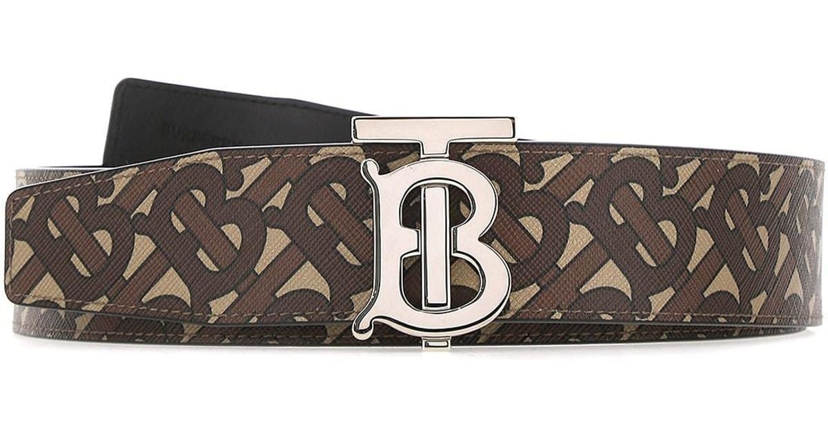 Burberry Leather Tb Buckle Reversible Belt for Men - Lyst
