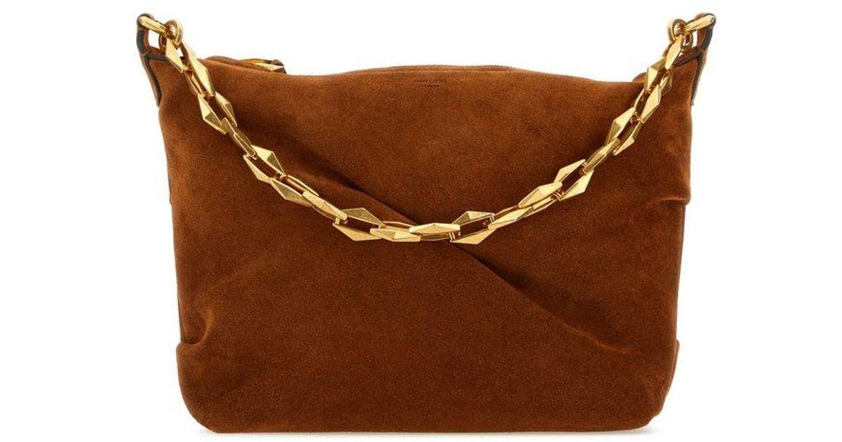 Jimmy Choo Chain Link Tote Bag in Brown | Lyst