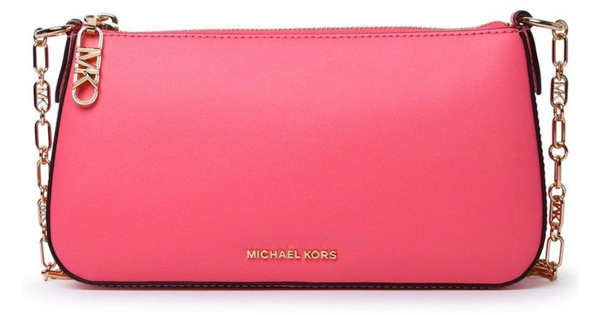 Michael Kors Pink Bag With Gold Chain