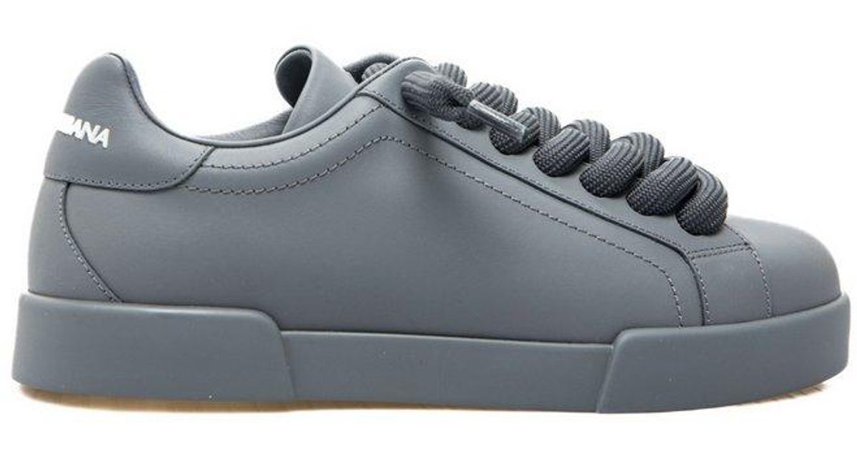Dolce Gabbana Chunky lace Round toe Sneakers in Grey for Men Lyst Canada
