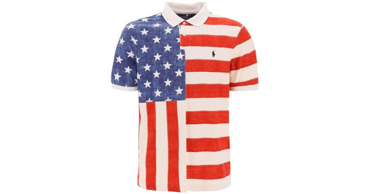 Ralph lauren polo shop shirt with american flag