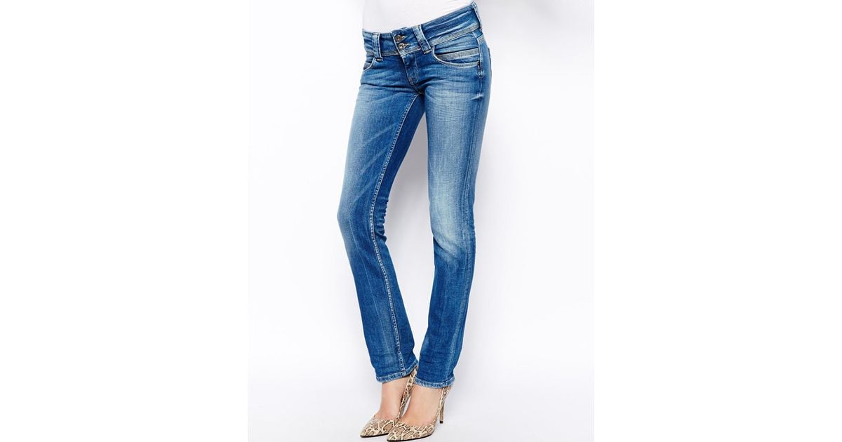 Pepe Jeans Venus Straight Jeans in Blue | Lyst