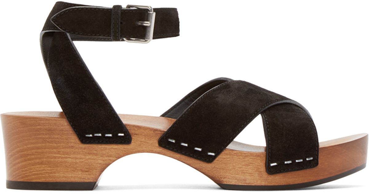 suede clog sandals