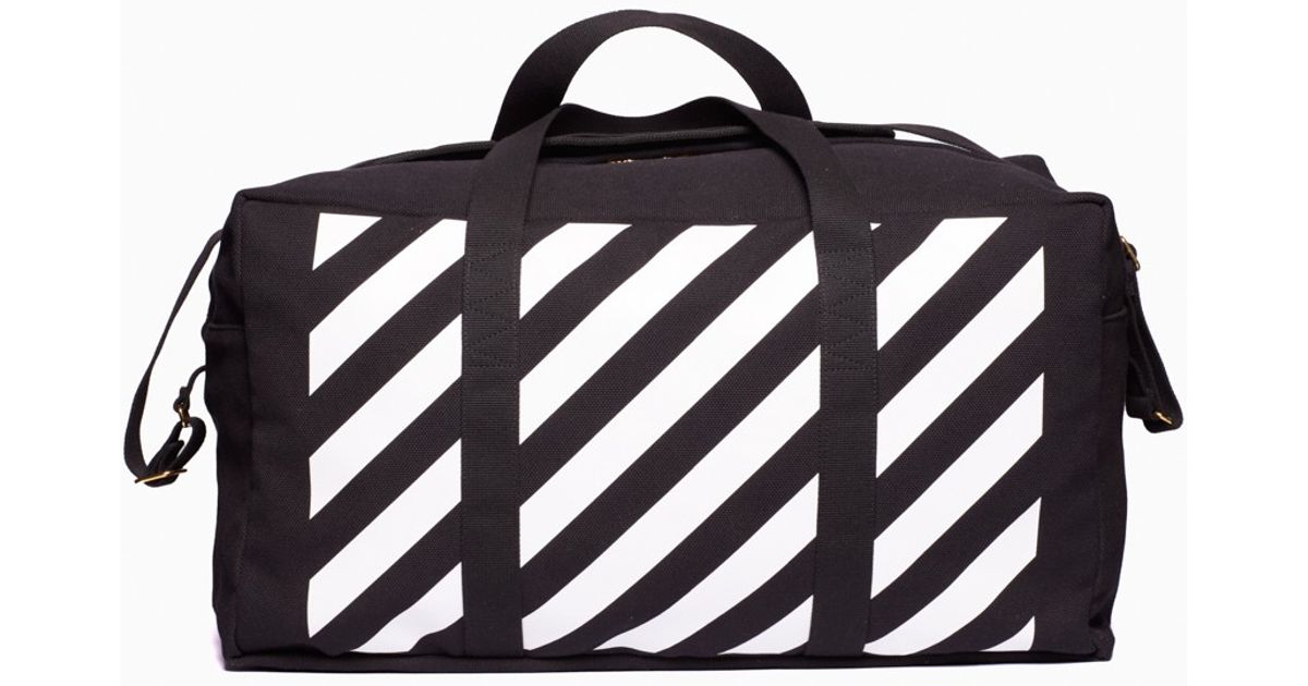 Off-White c/o Virgil Abloh Canvas Duffle Bag in Black for Men - Lyst