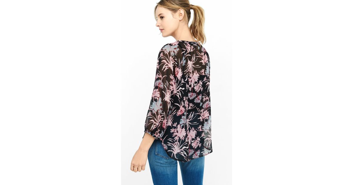 express floral blouse