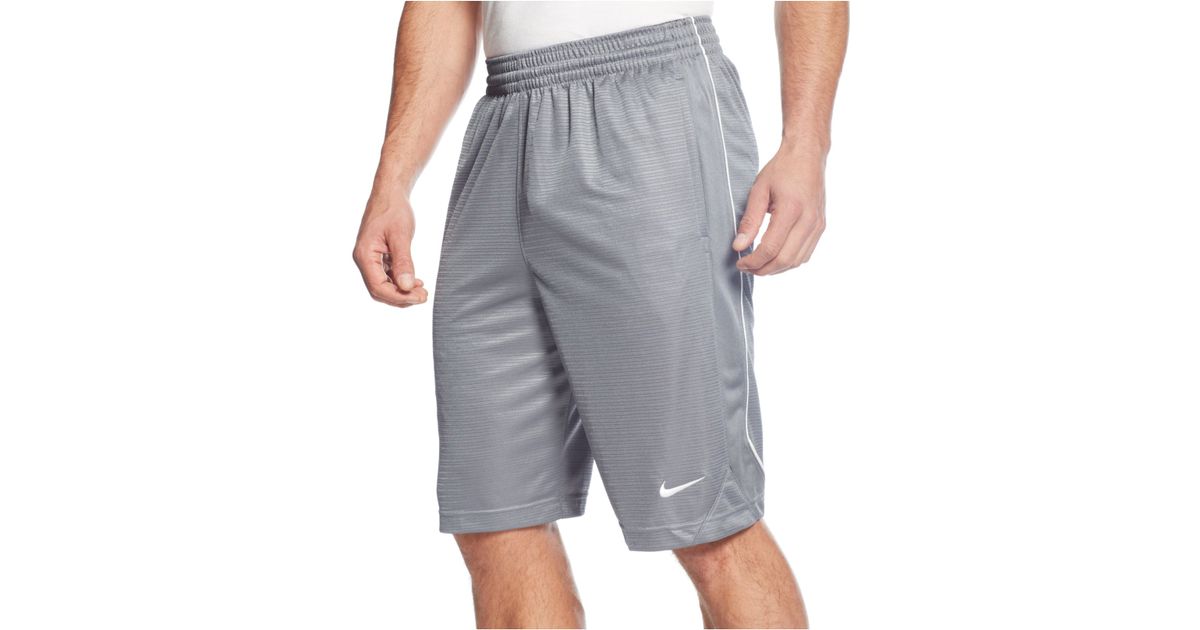 gray nike basketball shorts