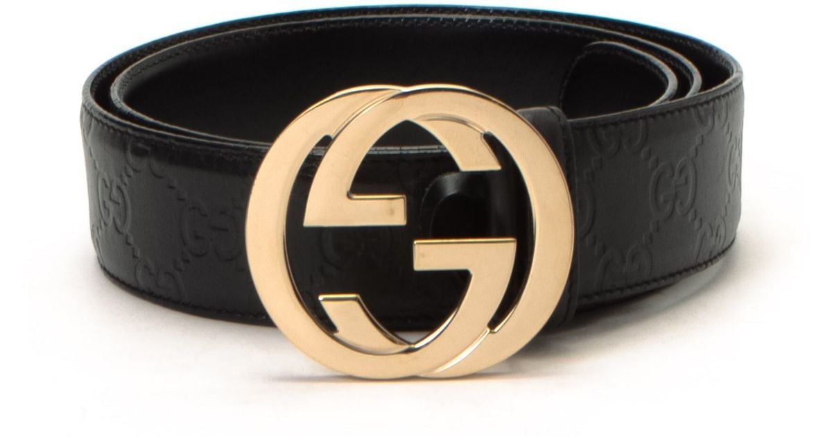 womens black and gold gucci belt