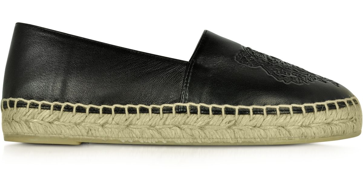 kenzo leather tiger espadrilles