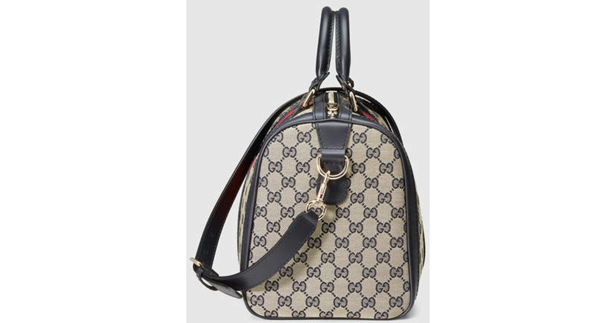 gucci vintage web boston bag black