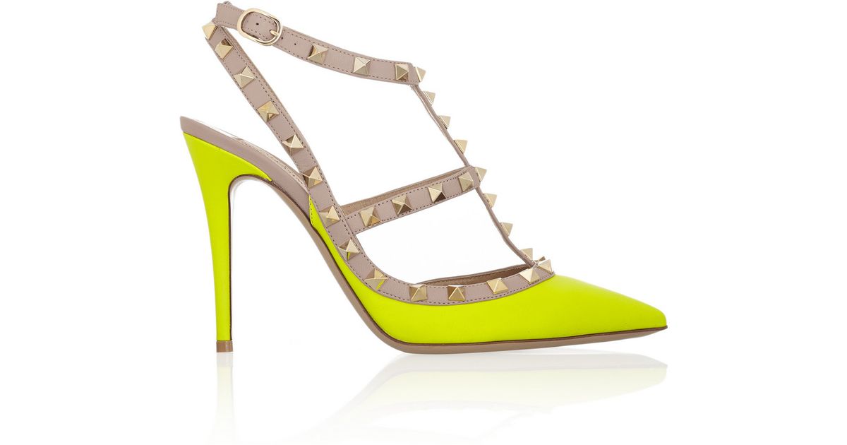 yellow valentino rockstud