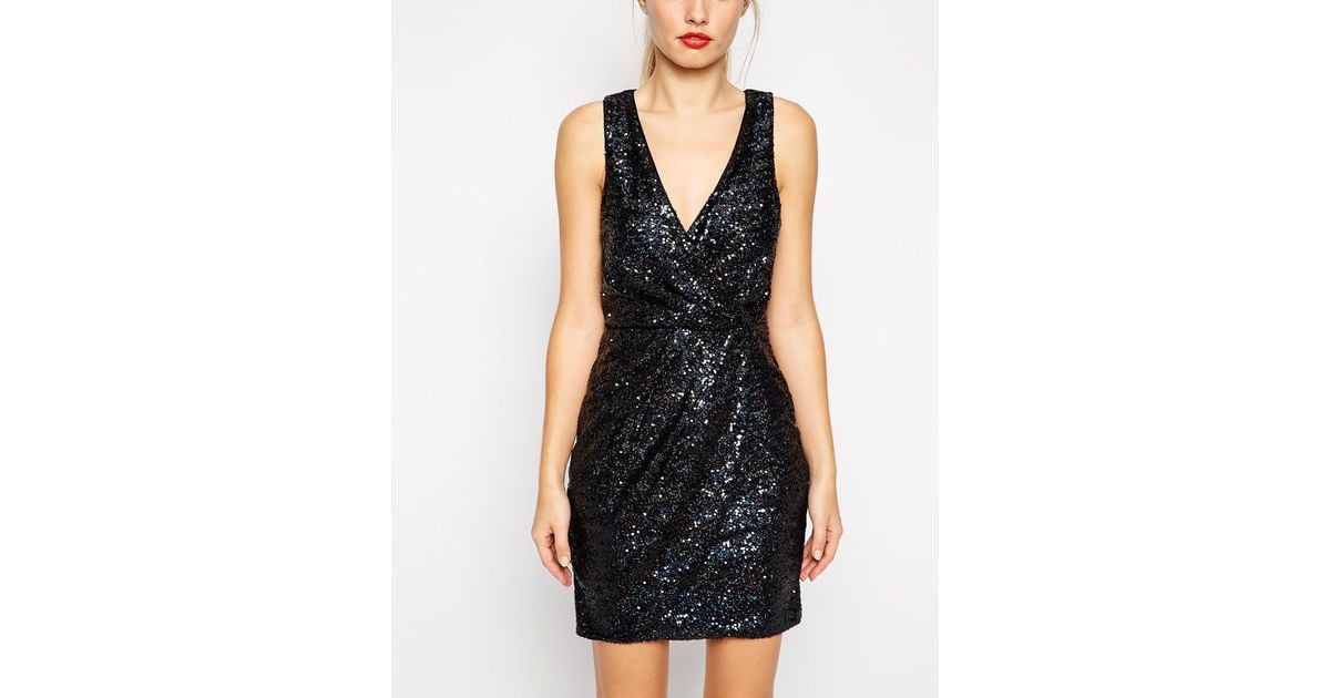 oasis black sequin dress