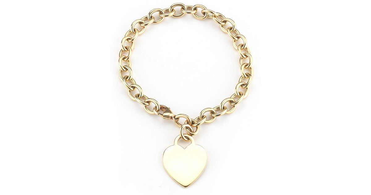 Lyst Tiffany Co Pre Owned 18k Yellow Gold Heart Charm Bracelet Lyst Tiffany Co Pre Owned 18k Yellow Gold Heart Charm Bracelet In Metallic