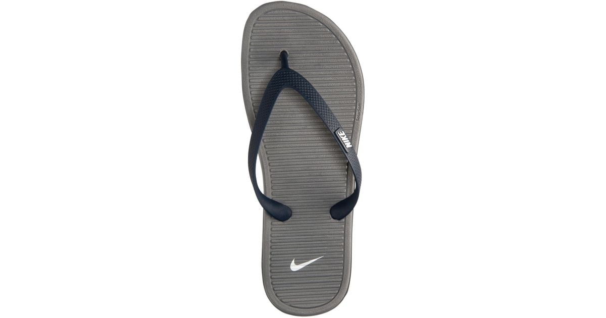 nike solarsoft flip flops white