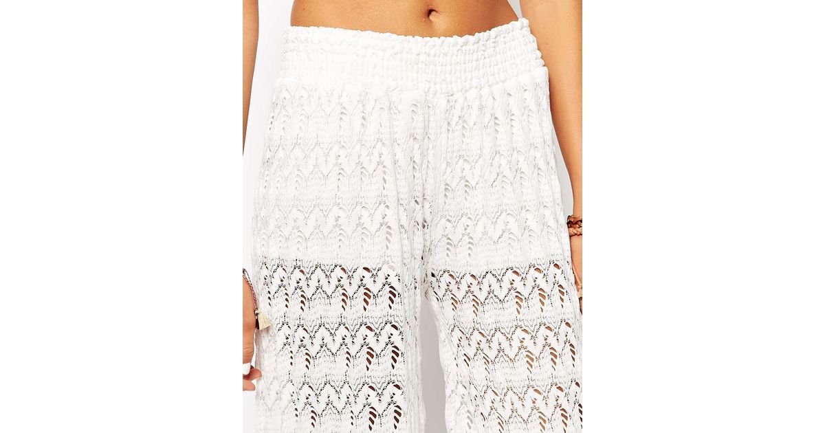 Surf Gypsy Crochet Beach Pants in White Lyst