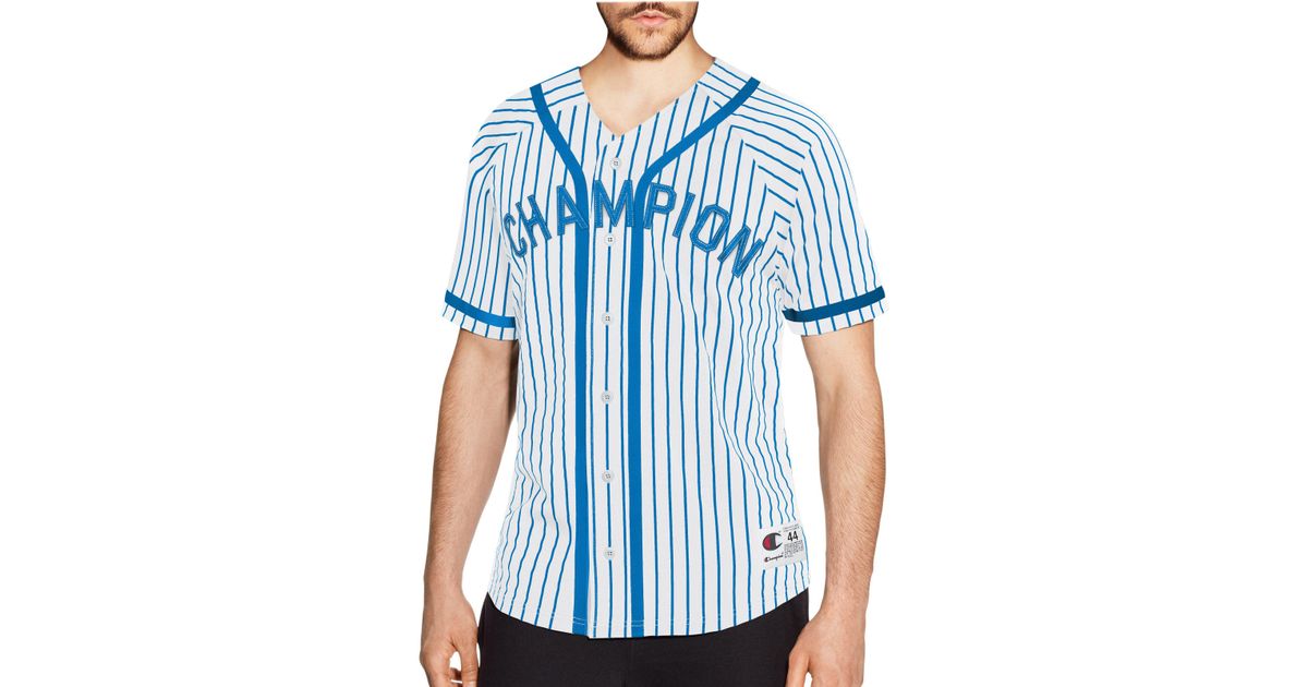 blue champion baseball jersey