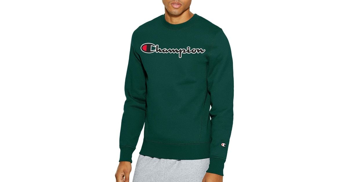 forest green champion sweatshirt