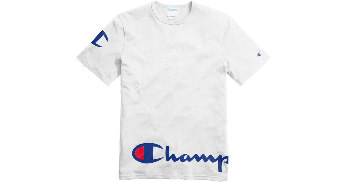 champion heritage tee blue